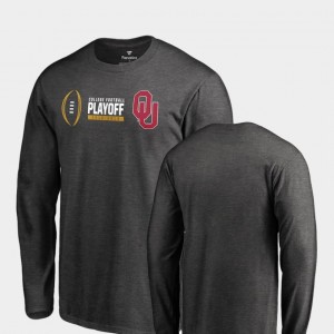 College T-Shirt 2018 Football Playoff Bound Sooners Heather Gray Cadence Long Sleeve Men's