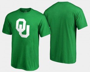 University Of Oklahoma Kelly Green For Men St. Patrick's Day White Logo Big & Tall College T-Shirt