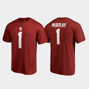 #1 Name & Number Men Sooner Crimson Legends Kyler Murray College T-Shirt