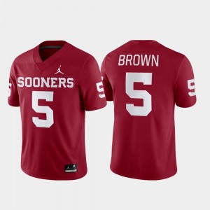 For Men Game Football Sooner Crimson Marquise Brown College Jersey #5