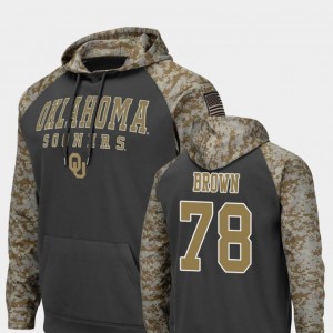 Charcoal Colosseum Football For Men Orlando Brown College Hoodie Sooner #78 United We Stand