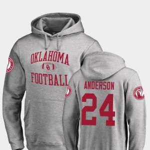 OU Rodney Anderson College Hoodie Ash Men's #24 Football Neutral Zone