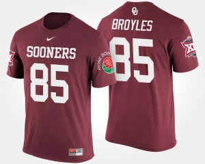 Big 12 Conference Rose Bowl University Of Oklahoma #85 Bowl Game Crimson Ryan Broyles College T-Shirt Mens