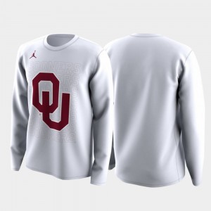 Men College T-Shirt White OU Sooners Family on Court March Madness Legend Basketball Long Sleeve