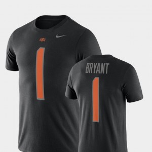 Dez Bryant College T-Shirt Men's Football #1 Name & Number Oklahoma State University Black