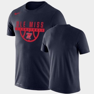 Performance Basketball Drop Legend Ole Miss College T-Shirt Men's Navy