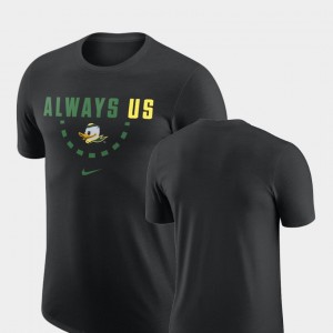 Basketball Team College T-Shirt Black For Men's University of Oregon