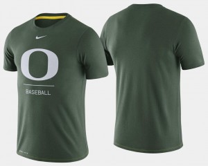 Oregon Duck For Men's Dugout Performance Green College T-Shirt Baseball