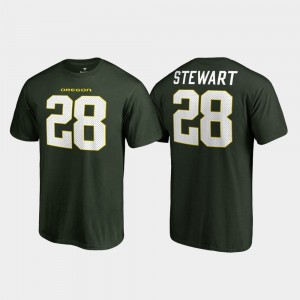 Name & Number Oregon Duck Jonathan Stewart College T-Shirt Legends Green #28 Mens