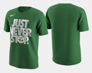College T-Shirt UO March Madness Selection Sunday Kelly Green For Men's Basketball Tournament Just Never Stop