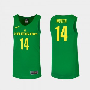 Replica Basketball Kenny Wooten College Jersey Mens #14 Green Ducks
