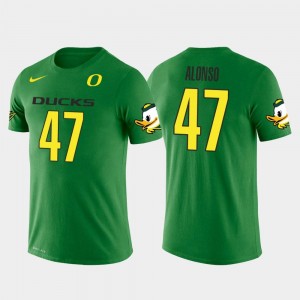 Miami Dolphins Football Green Kiko Alonso College T-Shirt Men Oregon Duck #47 Future Stars