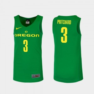 Men's Basketball Green Payton Pritchard College Jersey Oregon #3 Replica