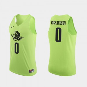 Authentic Apple Green Basketball #0 Will Richardson College Jersey Men UO