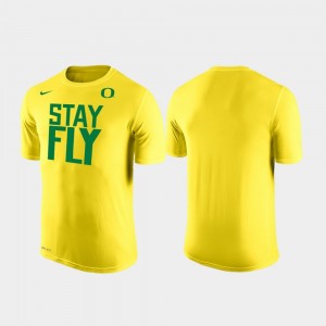 Shooting Stay Fly Local Mens College T-Shirt Yellow Oregon Ducks