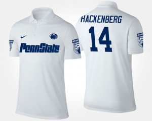 Men #14 Penn State White Christian Hackenberg College Polo