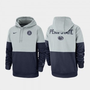College Hoodie Rivalry Penn State Nittany Lions For Men Gray Navy Therma Performance Pullover