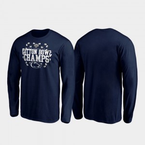 Receiver Long Sleeve Penn State Nittany Lions Navy Men's 2019 Cotton Bowl Champions College T-Shirt