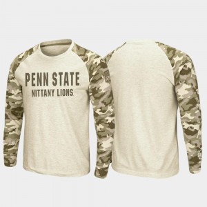 Oatmeal OHT Military Appreciation College T-Shirt PSU Men Raglan Long Sleeve Desert Camo