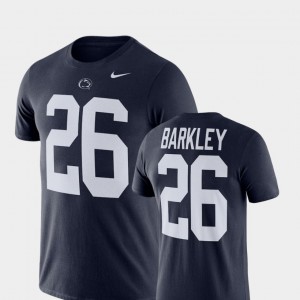 Men's #26 Nittany Lions Football Saquon Barkley College T-Shirt Navy Name & Number