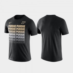 Purdue Boilermakers For Men's College T-Shirt Black Fade Performance