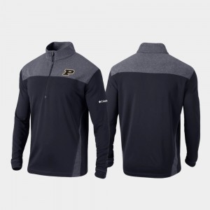 Omni-Wick Standard Black Purdue Quarter-Zip Pullover College Jacket Men