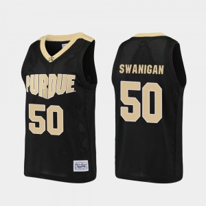 Alumni For Men's #50 Purdue University Caleb Swanigan College Jersey Basketball Black