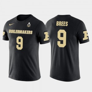 Black #9 Men Drew Brees College T-Shirt Purdue Future Stars New Orleans Saints Football
