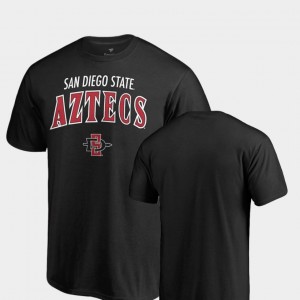 San Diego State Black Men College T-Shirt Square Up