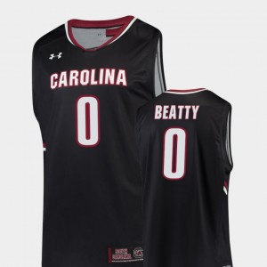 David Beatty College Jersey Basketball For Men #0 Black Replica South Carolina Gamecocks