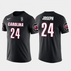 #24 Black Houston Texans Football Johnathan Joseph College T-Shirt Men Future Stars USC Gamecocks