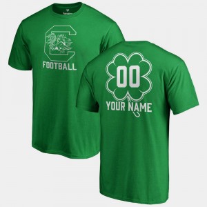 Kelly Green College Customized T-Shirts Fanatics Big & Tall Dubliner For Men's #00 SC St. Patrick's Day