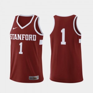 Replica #1 For Men College Jersey Stanford University Cardinal Basketball