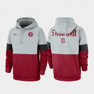 Gray Cardinal Cardinal College Hoodie Therma Performance Pullover For Men Rivalry