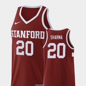 Josh Sharma College Jersey Wine Basketball Replica #20 Mens Stanford Cardinal