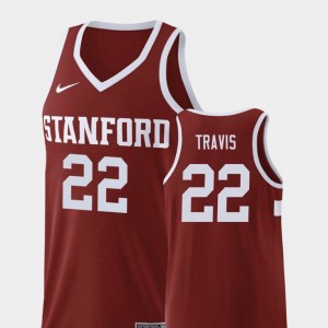 Stanford Cardinal Wine Replica Reid Travis College Jersey #22 Basketball For Men's