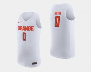 Cuse Basketball Adrian Autry College Jersey For Men's #0 White