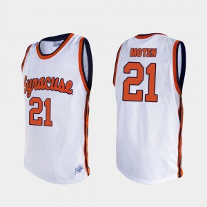 Syracuse Orange #21 Alumni Basketball Mens Lawrence Moten College Jersey White