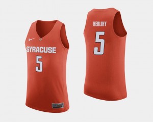 #5 Basketball Orange Syracuse Patrick Herlihy College Jersey Mens