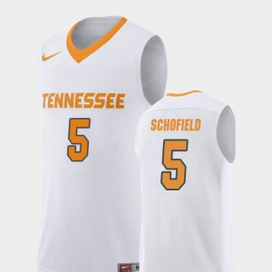 #5 Basketball White Admiral Schofield College Jersey Tennessee Volunteers For Men Replica