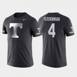 #4 Jacob Fleschman College T-Shirt Anthracite Tennessee Vols Men Basketball Performance Travel