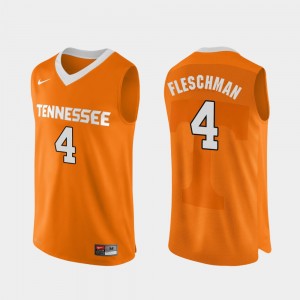 Men's Authentic Performace Orange Basketball University Of Tennessee #4 Jacob Fleschman College Jersey