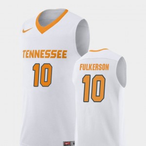 John Fulkerson College Jersey Mens Basketball Tennessee #10 Replica White