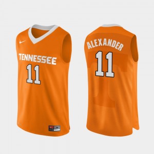 Basketball Orange Authentic Performace Vols #11 For Men's Kyle Alexander College Jersey