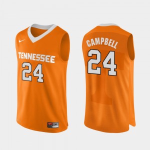 Basketball #24 Men's Orange Lucas Campbell College Jersey Authentic Performace Vols
