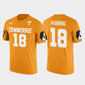 Peyton Manning College T-Shirt Men Future Stars #18 Denver Broncos Football UT VOLS Orange