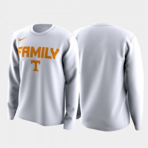 Men's College T-Shirt Family on Court TN VOLS March Madness Legend Basketball Long Sleeve White