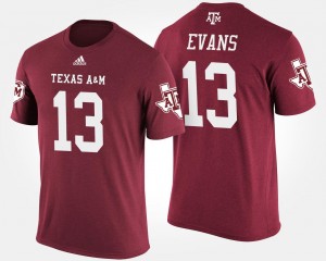 For Men's #13 Aggie Mike Evans College T-Shirt Maroon
