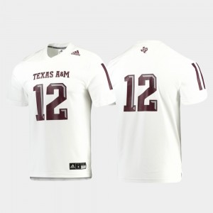 Texas A&M University For Men #12 College Jersey Football Replica White
