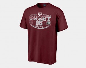 Aggie 2018 March Madness Basketball Tournament College T-Shirt Maroon Mens Sweet 16 Bound